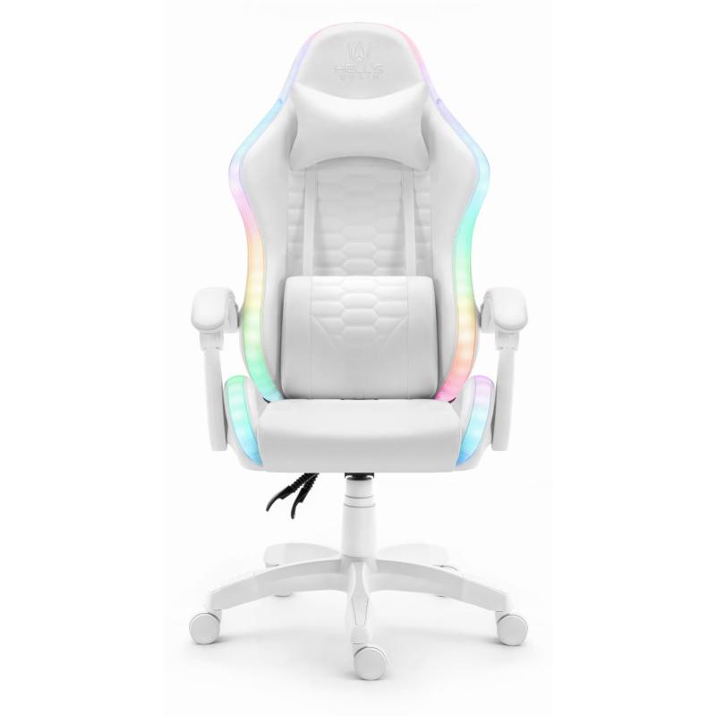 Геймерське крісло екошкіра Hell's Chair HC- 1000 White LED - Зображення 2