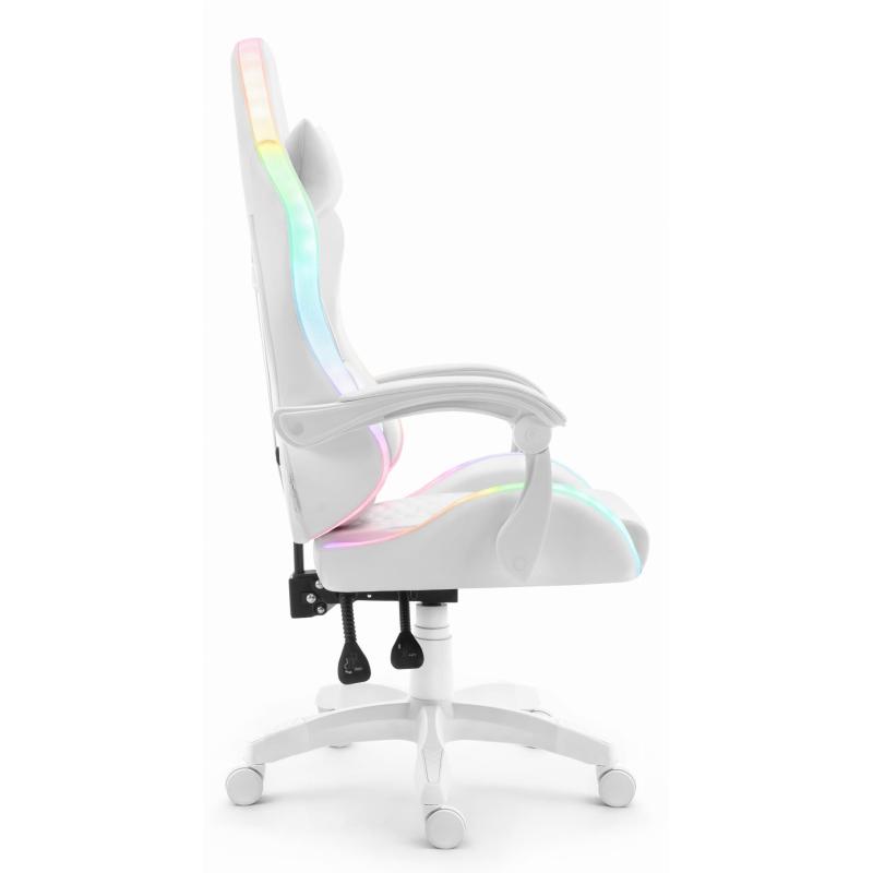 Геймерське крісло екошкіра Hell's Chair HC- 1000 White LED - Зображення 3