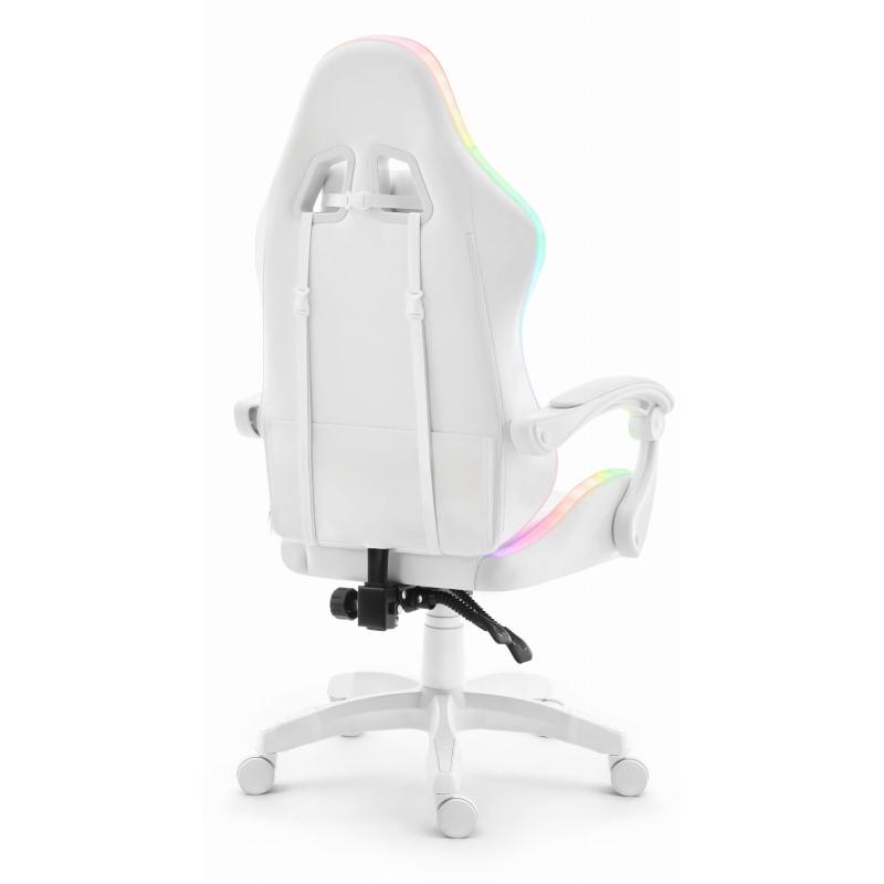 Геймерське крісло екошкіра Hell's Chair HC- 1000 White LED - Зображення 4