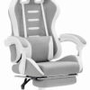 Геймерське крісло Hell's Chair HC-1039 2.0 Grey White тканина