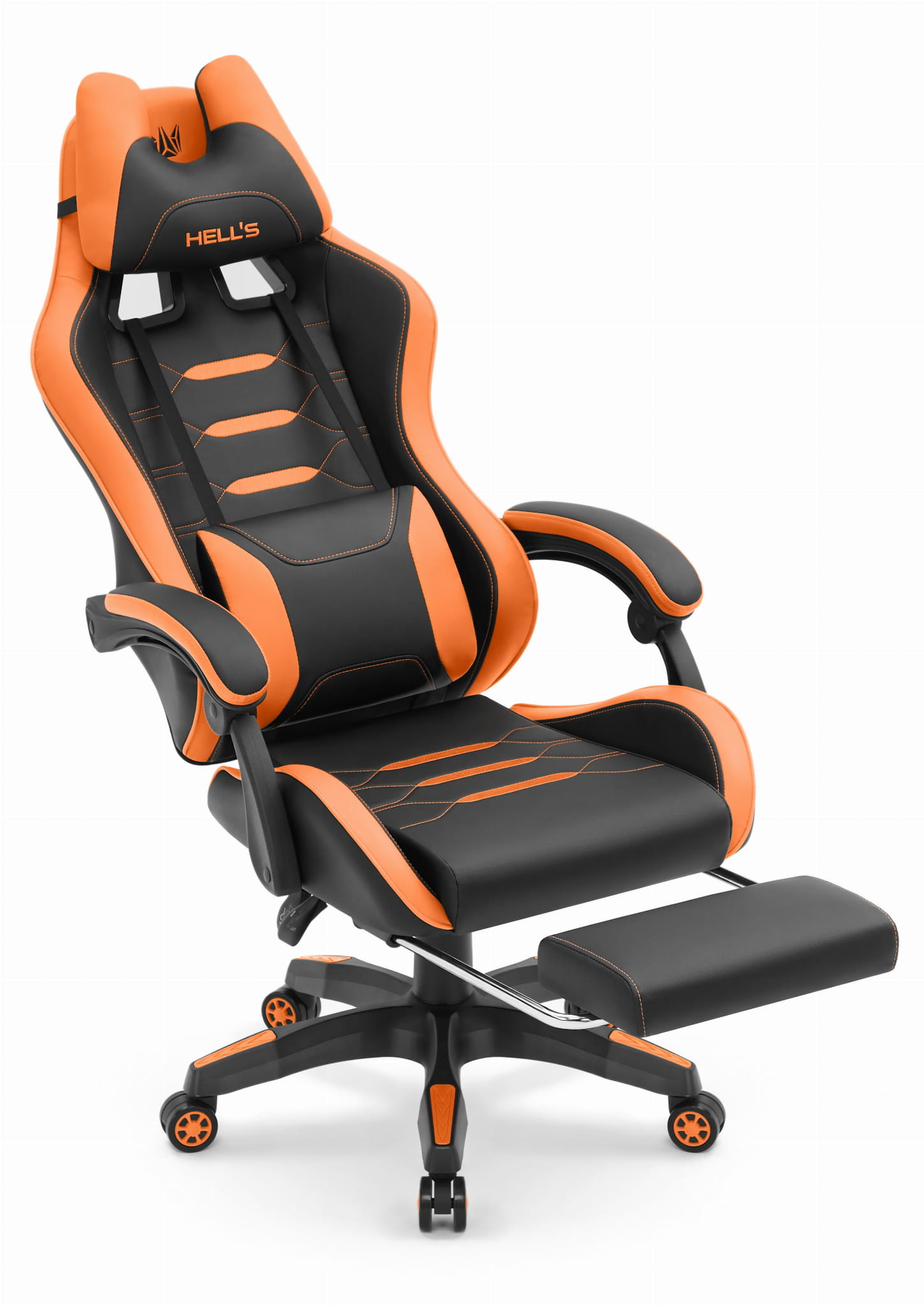 Геймерське крісло Hell's Chair HC-1039 2.0 Orange екошкіра - Зображення 3