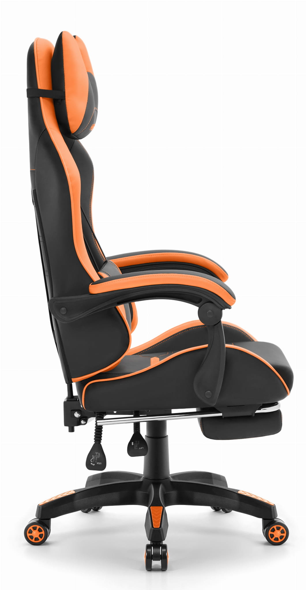 Геймерське крісло Hell's Chair HC-1039 2.0 Orange екошкіра - Зображення 5