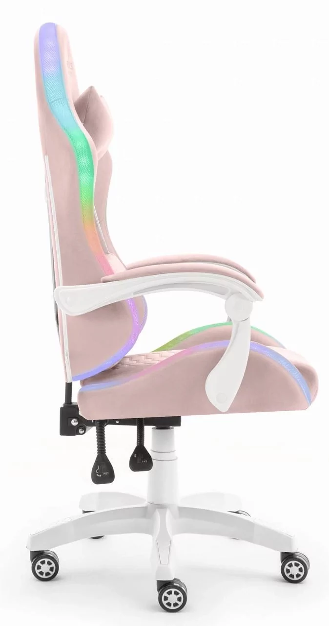 Геймерське крісло тканинне Hell's Chair HC-1000 Pink LED - Зображення 3