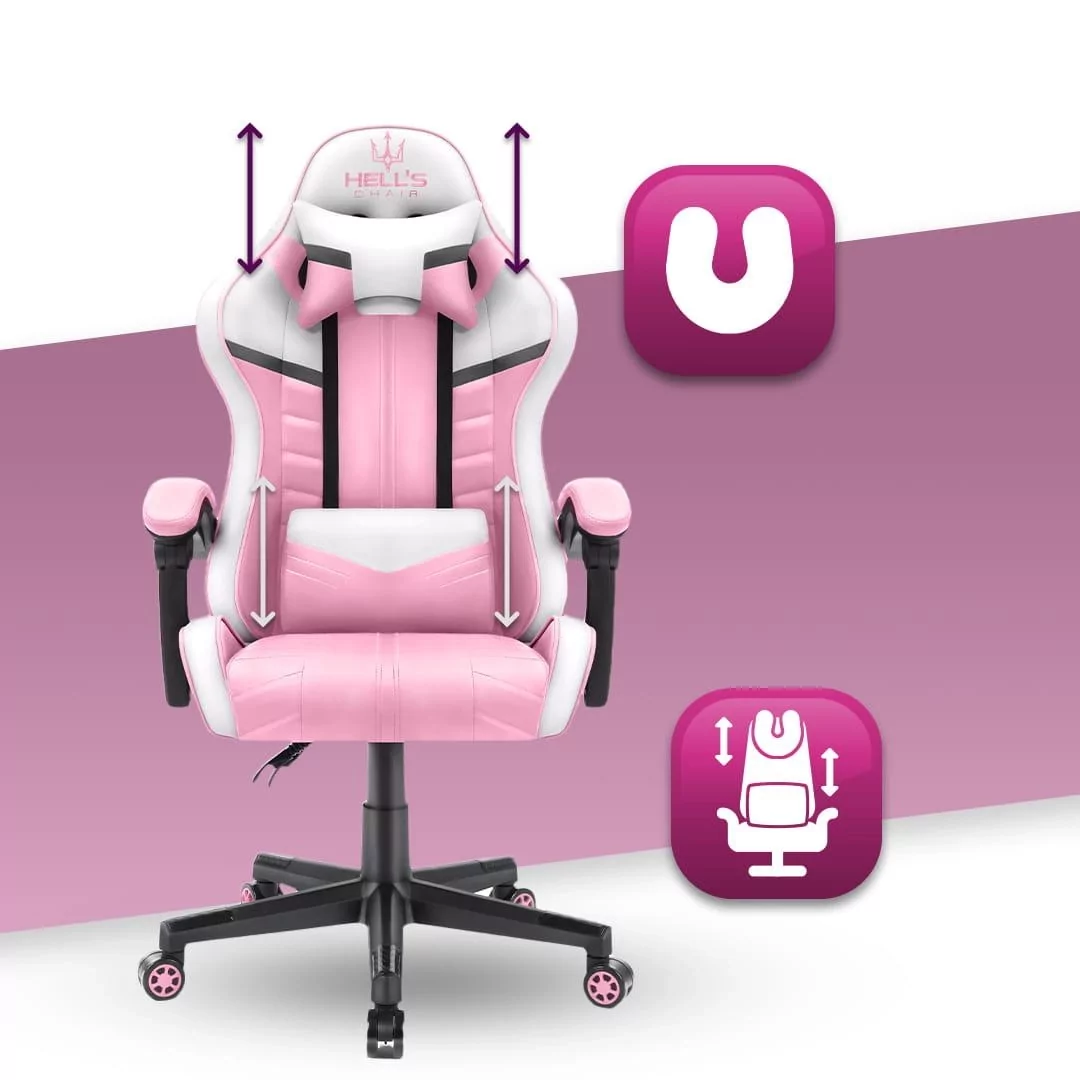Геймерське крісло екошкіра Hell's Chair HC- 1004 PINK - Зображення 5