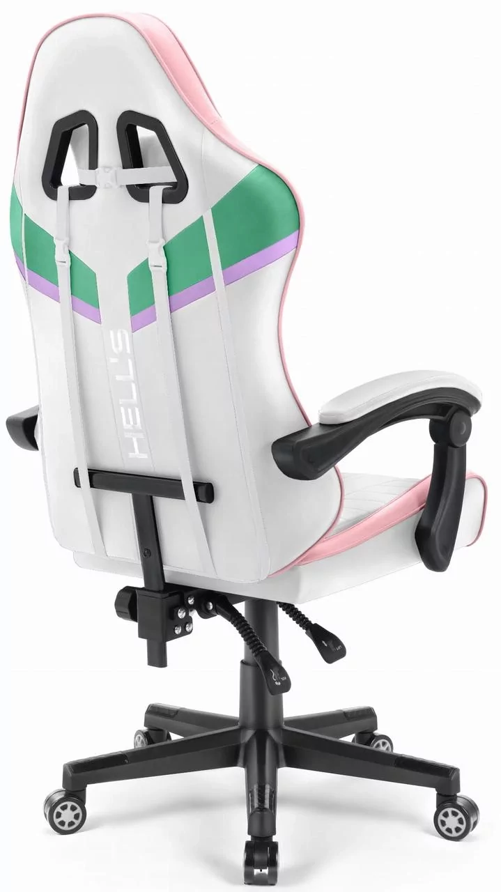 Геймерське крісло екошкіра Hell's Chair HC- 1004 Pink Rainbow - Зображення 3