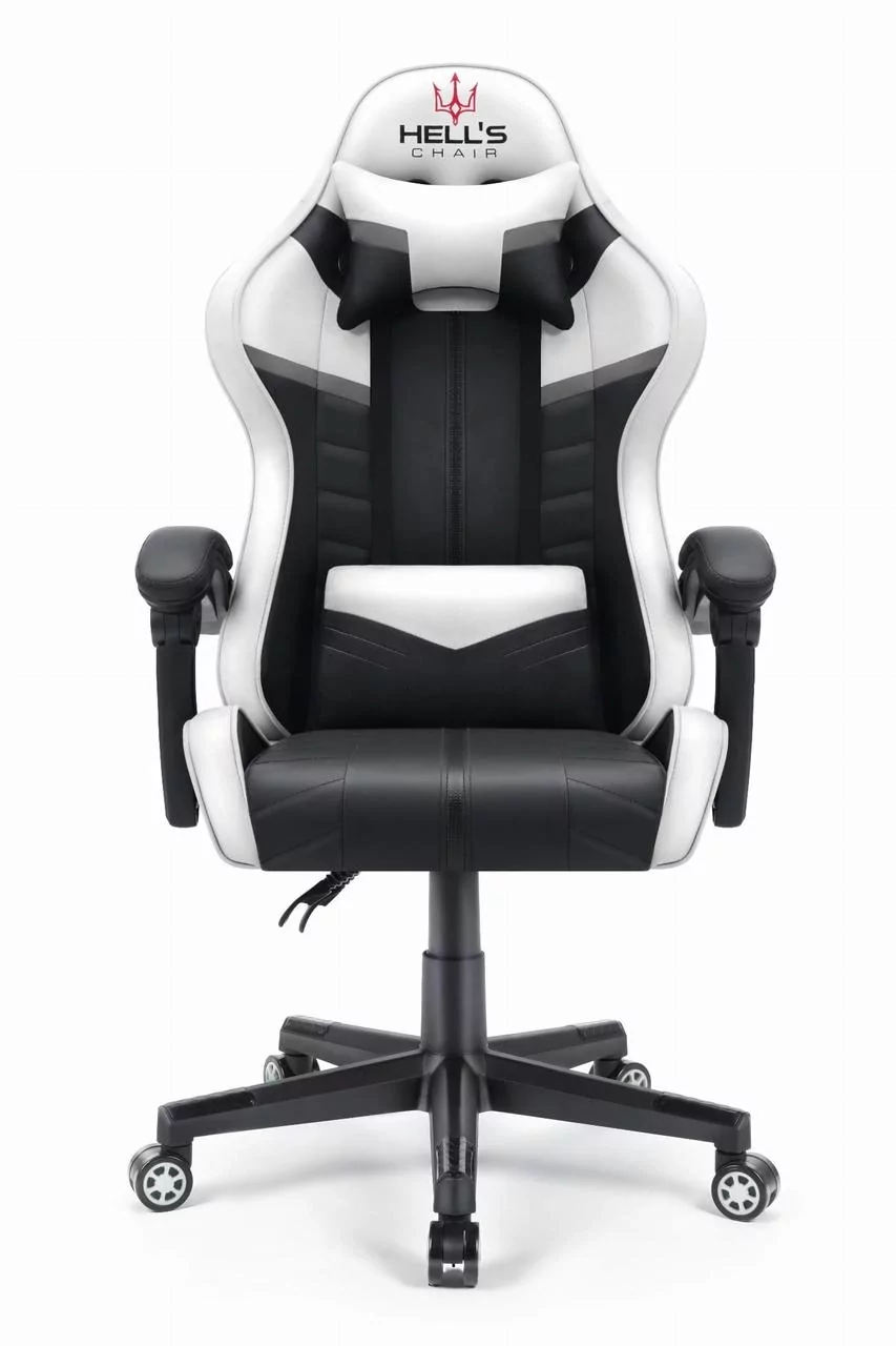 Геймерське крісло екошкіра Hell's Chair HC- 1004 White-Black - Зображення 6