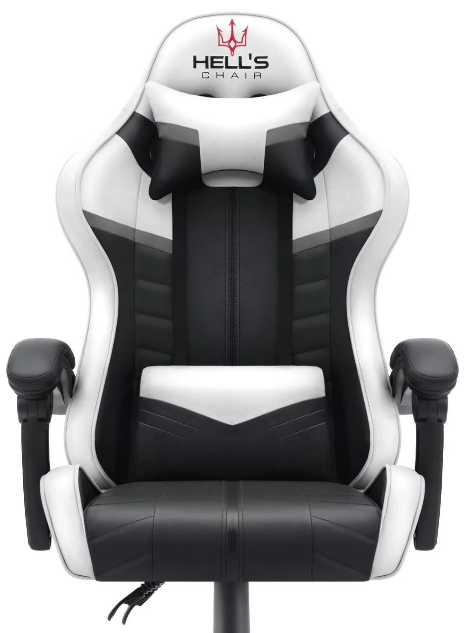 Геймерське крісло екошкіра Hell's Chair HC- 1004 White-Black - Зображення 7
