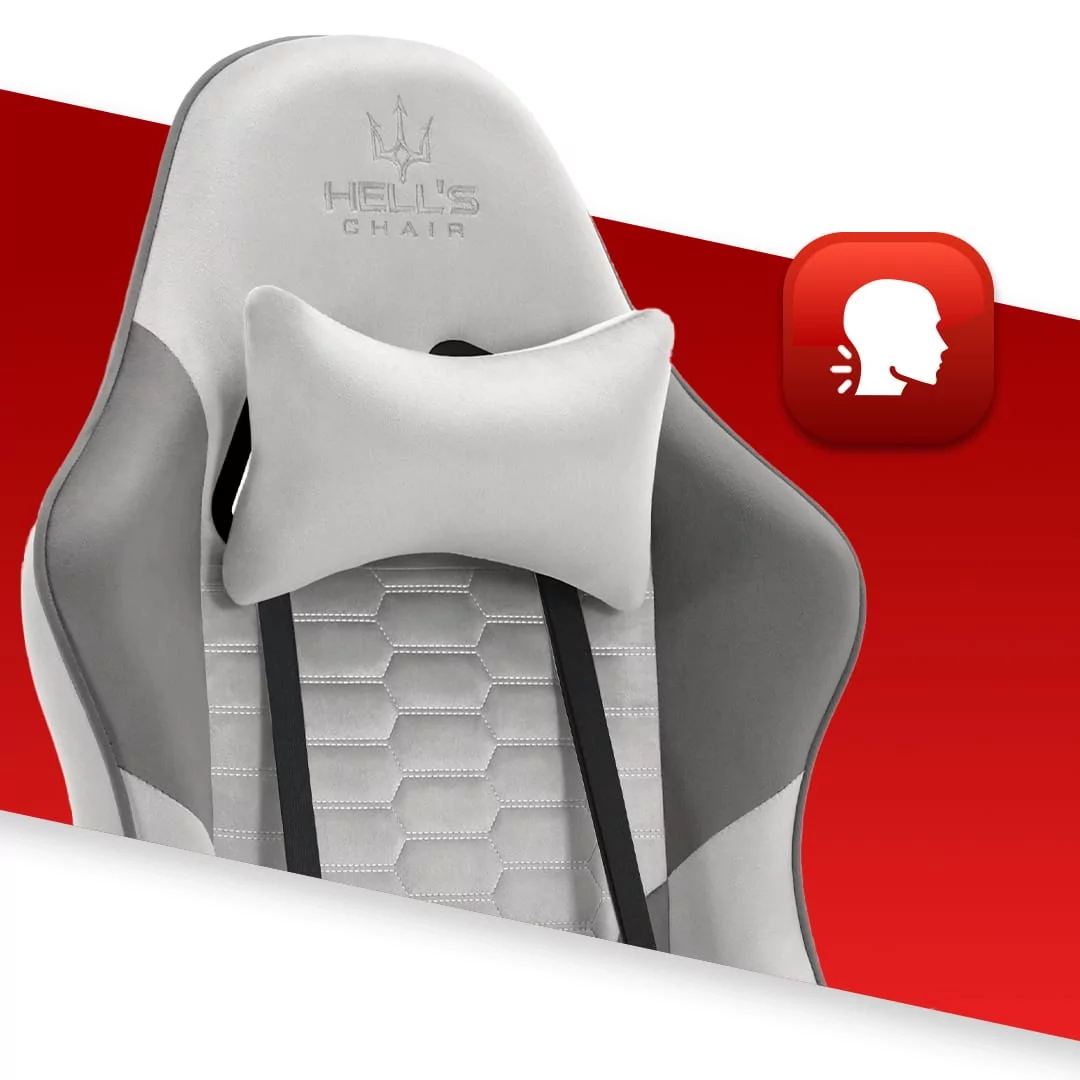Геймерське крісло тканинне Hell's Chair HC-1000 Grey-Blask - Зображення 4