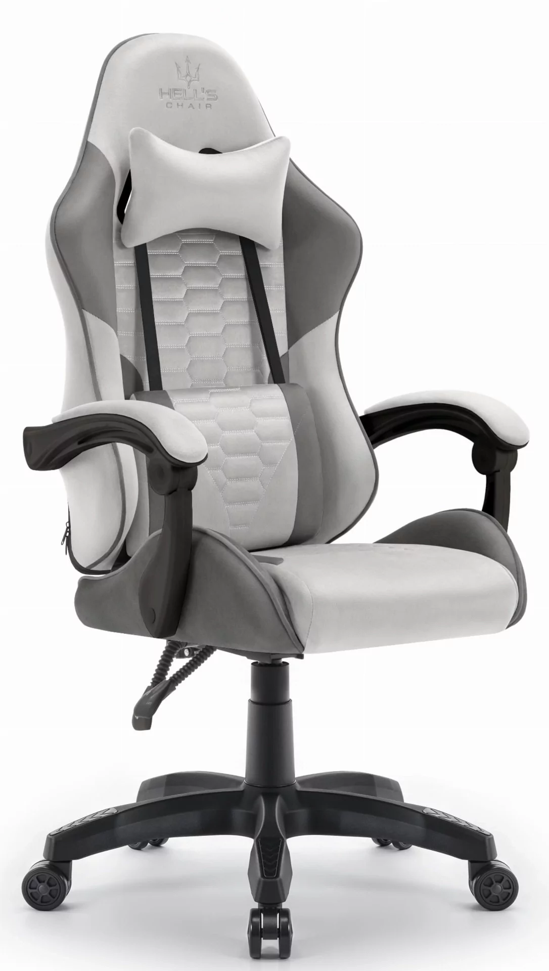 Геймерське крісло тканинне Hell's Chair HC-1000 Grey-Blask
