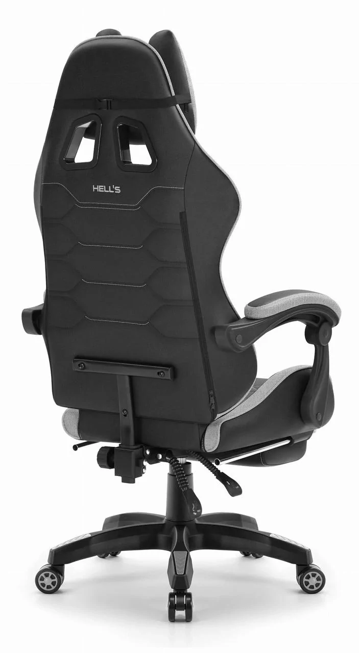 Геймерське крісло Hell's Chair HC-1039 2.0 Gray Black тканина - Зображення 2