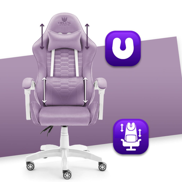 Геймерське крісло тканинне Hell's Chair HC-1000 Purple - Зображення 4