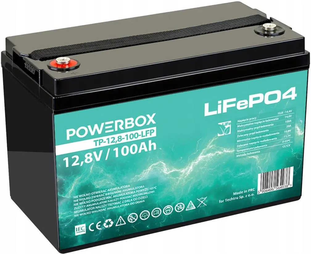 Акумулятор Powerbox TP-12.8-100-LFP 12 В 100 Аг - Зображення 6