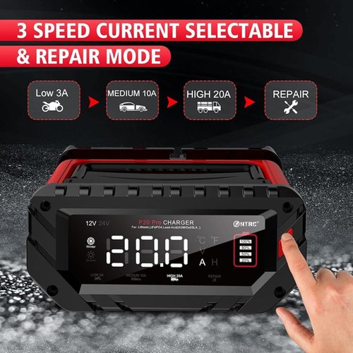 Зарядний пристрій LCD HTRC 30A для акумуляторів EFB GEL AGM 12V 24V - Зображення 5