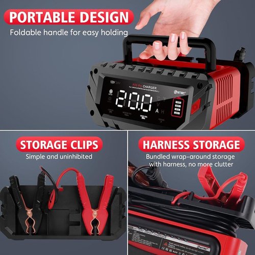 Зарядний пристрій LCD HTRC 30A для акумуляторів EFB GEL AGM 12V 24V - Зображення 6