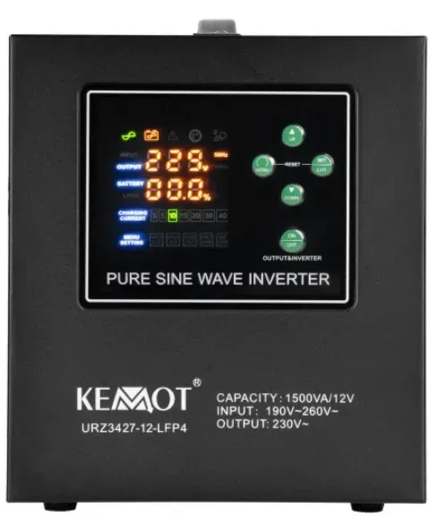 Блок аварійного живлення KEMOT PROsinus-1500 URZ3427-12-LFP4 - Зображення 2