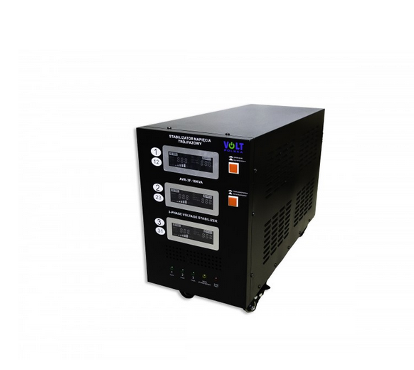 Стабілізатор напруги Volt Polska AVR PRO 10000VA 3% SERVO 3-F - Зображення 2