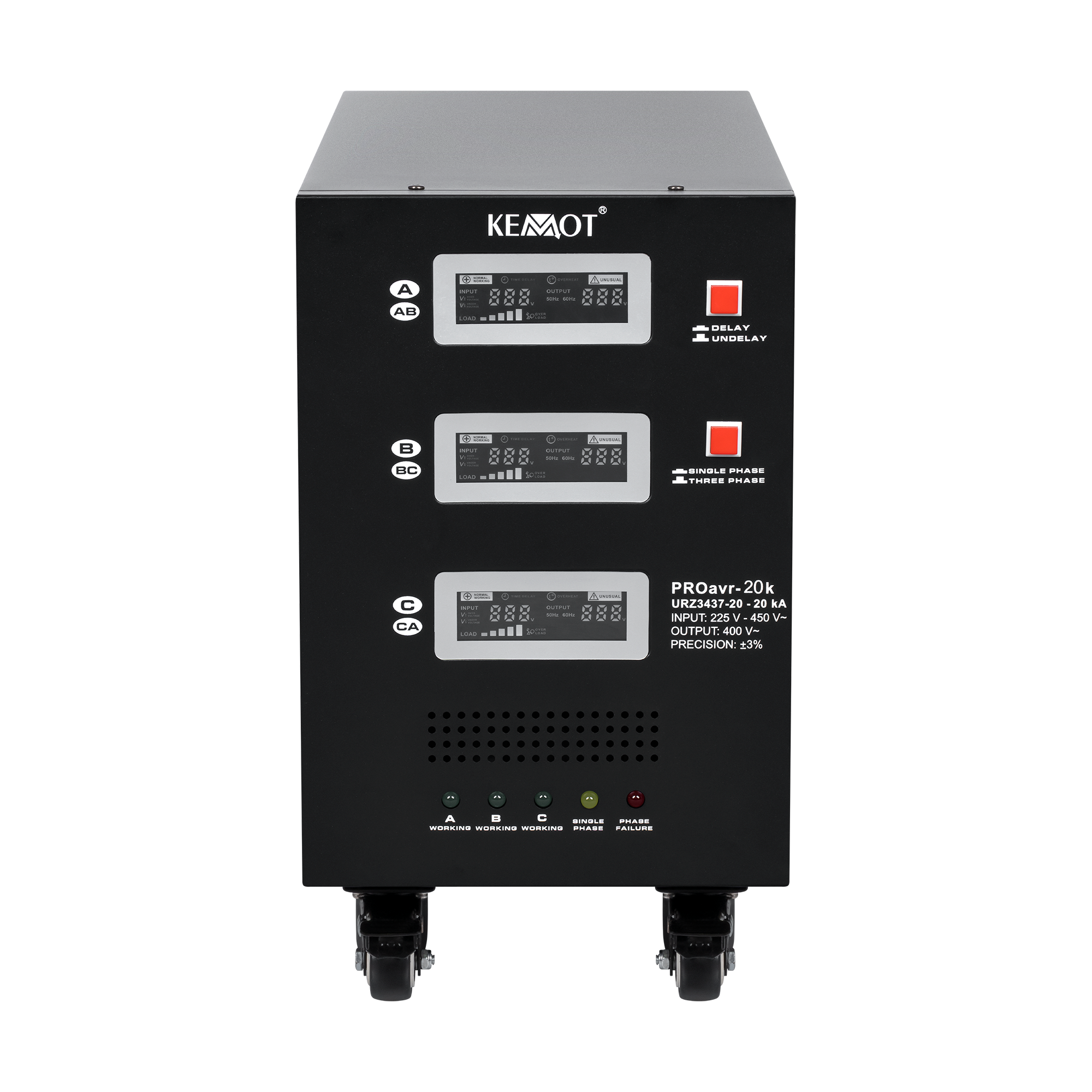 Автоматичний трифазний стабілізатор напруги KEMOT PROavr-20k - Зображення 4