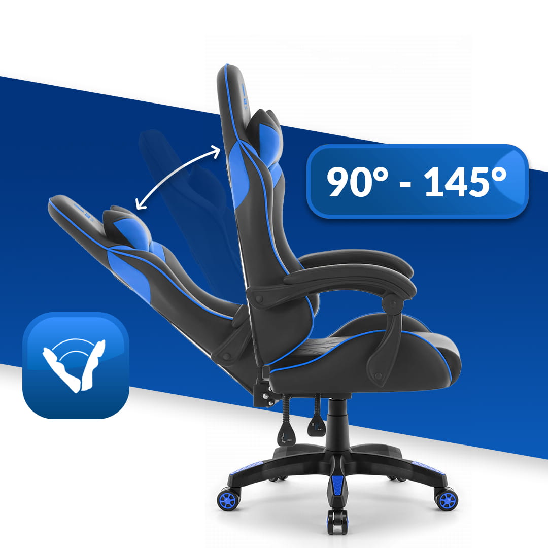 Геймерське крісло Hell's Chair HC-1007 Blue Black - Зображення 7