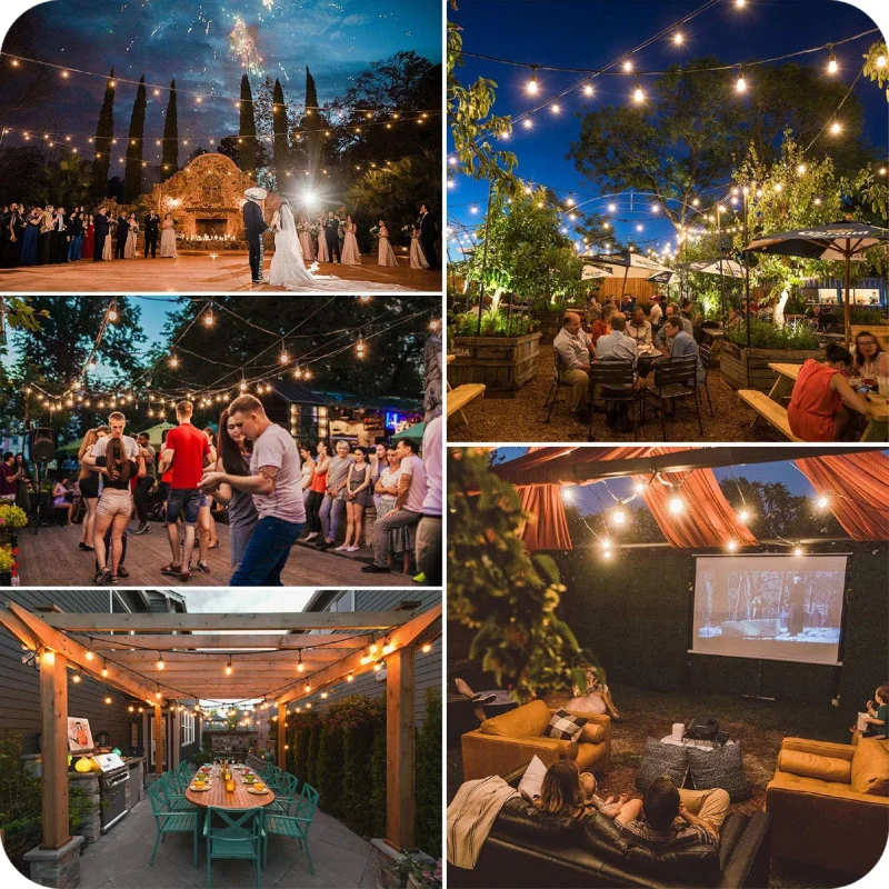 Світлодіодна вулична гірлянда KRUMAD 15м E27 1W KMDW7 - Зображення 7