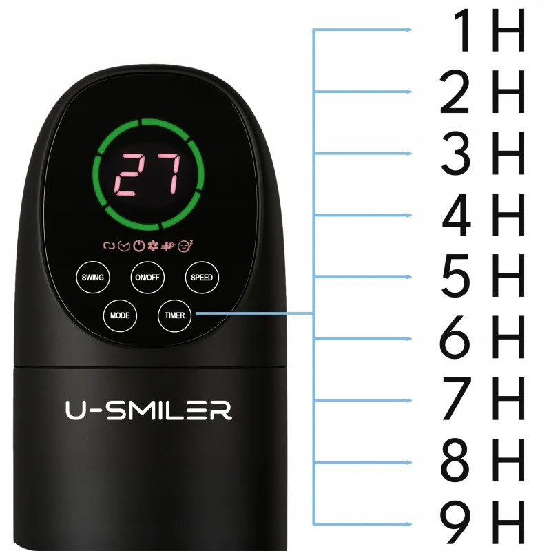 Колонний вентилятор підлоговий U-SMILER KMDW100 - Зображення 4