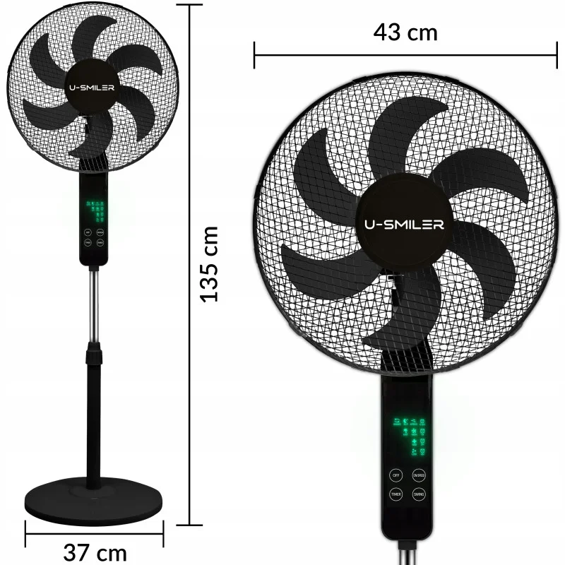 Вентилятор підлоговий U-SMILER KMDW103 - Зображення 6